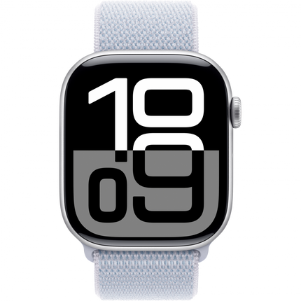 Apple Watch Series 10 GPS 42mm Silver Aluminium Case with Blue Cloud Sport Loop,Model A2997
