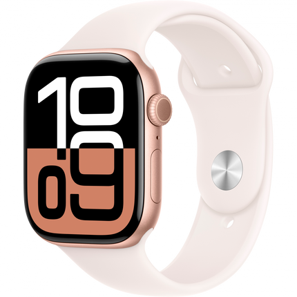 Apple Watch Series 10 GPS 42mm Rose Gold Aluminium Case with Light Blush Sport Band - M/L,Model A2997