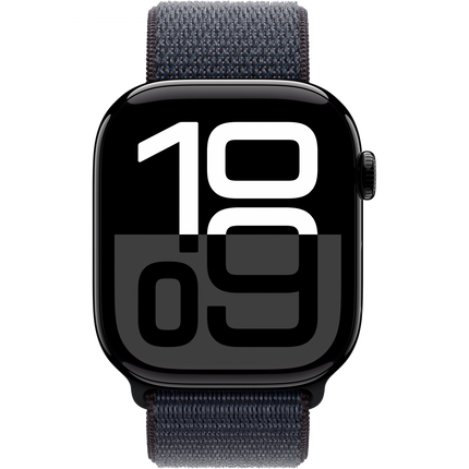 Apple Watch Series 10 GPS 42mm Jet Black Aluminium Case with Ink Sport Loop,Model A2997