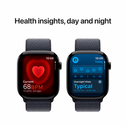 Apple Watch Series 10 GPS 42mm Jet Black Aluminium Case with Ink Sport Loop,Model A2997