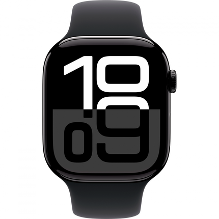 Apple Watch Series 10 GPS 46mm Jet Black Aluminium Case with Black Sport Band - M/L,Model A2999