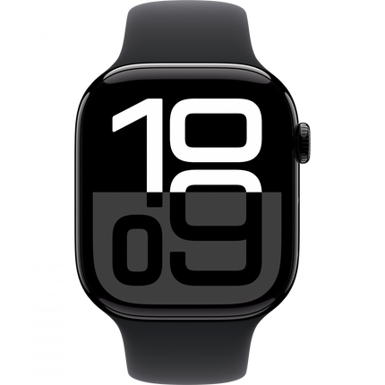 Apple Watch Series 10 GPS 42mm Jet Black Aluminium Case with Black Sport Band - S/M,Model A2997