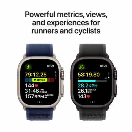 Apple Watch Ultra 2 GPS + Cellular 49mm Black Titanium Case with Black Titanium Milanese Loop - S,Model A2986