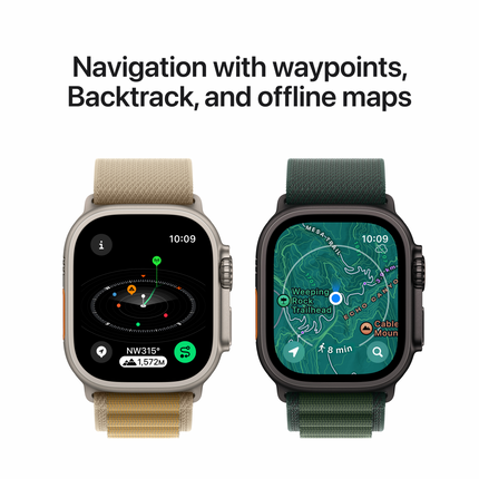 Apple Watch Ultra 2 GPS + Cellular 49mm Black Titanium Case with Black Titanium Milanese Loop - S,Model A2986