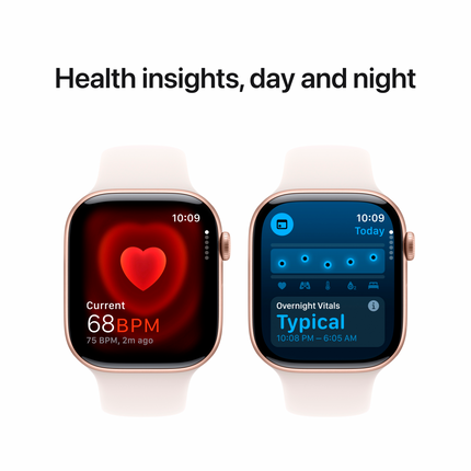 Apple Watch Series 10 GPS + Cellular 42mm Rose Gold Aluminium Case with Light Blush Sport Band - S/M,Model A3001