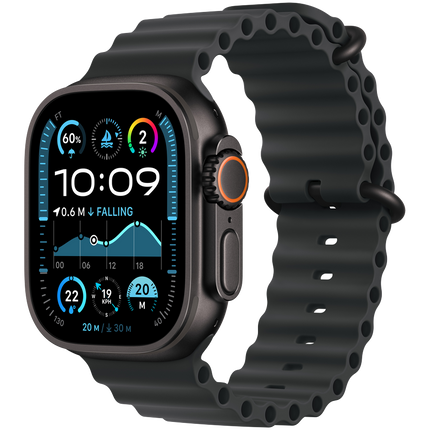 Apple Watch Ultra 2 GPS + Cellular 49mm Black Titanium Case with Black Ocean Band,Model A2986