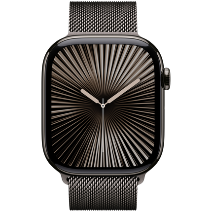 Apple Watch Series 10 GPS + Cellular 46mm Slate Titanium Case with Slate Milanese Loop - M/L,Model A3003
