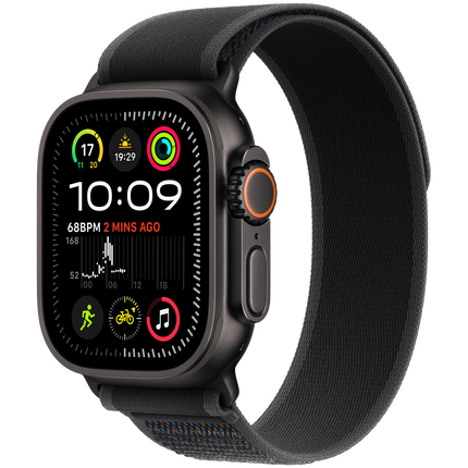 Apple Watch Ultra 2 GPS + Cellular 49mm Black Titanium Case with Black Trail Loop - M/L,Model A2986