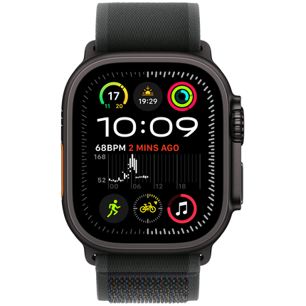 Apple Watch Ultra 2 GPS + Cellular 49mm Black Titanium Case with Black Trail Loop - M/L,Model A2986