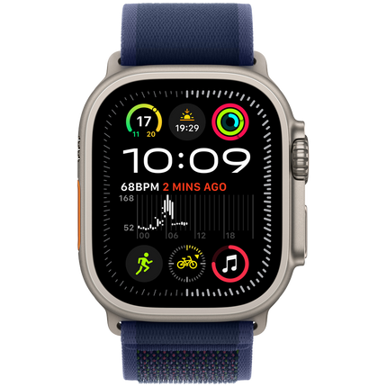 Apple Watch Ultra 2 GPS + Cellular 49mm Natural Titanium Case with Blue Trail Loop - S/M,Model A2986