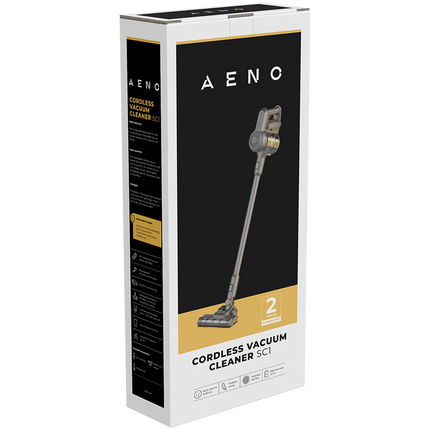 AENO Cordless vacuum cleaner SC1: electric turbo brush, LED lighted brush, resizable and easy to maneuver, 120W
