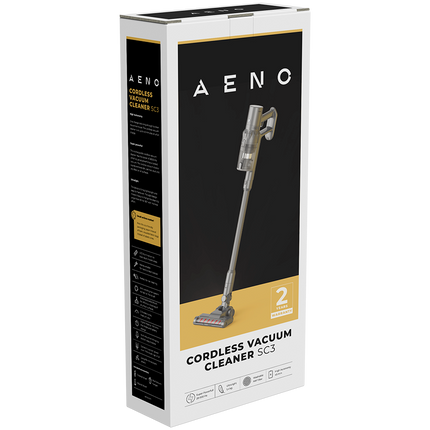 AENO Cordless vacuum cleaner SC3: electric turbo brush, LED lighted brush, resizable and easy to maneuver, 250W