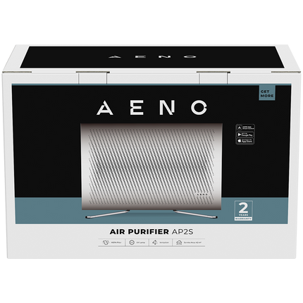 AENO Air Purifier AP2S, Wi-Fi, UV lamp, ionization, Tvoc sensor, CADR 420 m³/h, 50 m2, carbon filter + Hepa H13, wall mounting