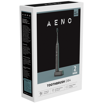 AENO Sonic Electric Toothbrush, DB4: Black, 9 scenarios, with 3D touch, wireless charging, 46000rpm, 40 days without charging, IPX7