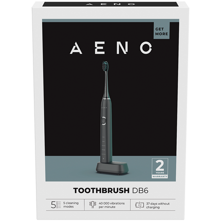 AENO Sonic Electric Toothbrush DB6: Black, 5 modes, wireless charging, 46000rpm, 40 days without charging, IPX7