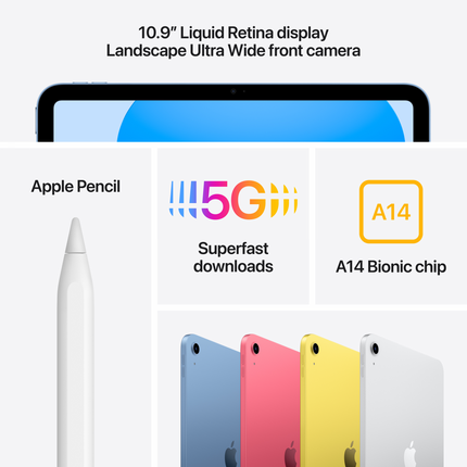 10.9-inch iPad Wi-Fi + Cellular 256GB - Pink,Model A2757