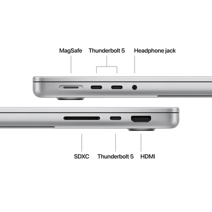 16-inch MacBook Pro: Apple M4 Pro chip with 14‑core CPU and 20‑core GPU, 24GB, 512GB SSD - Silver,Model A3403
