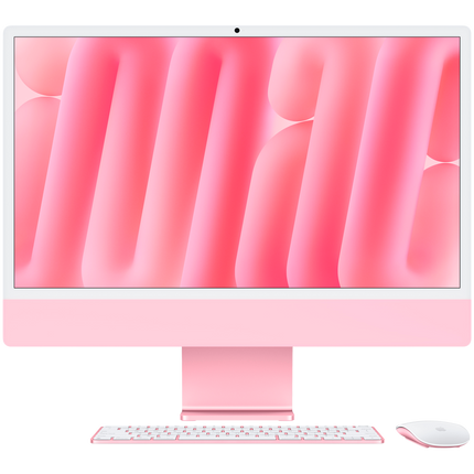 24-inch iMac with Retina 4.5K display: Apple M4 chip with 10‑core CPU and 10‑core GPU, 16GB, 256GB SSD - Pink,Model A3137