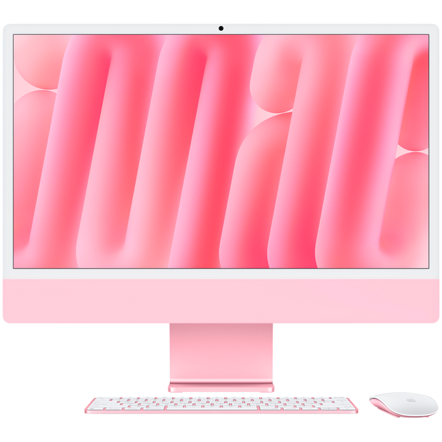 24-inch iMac with Retina 4.5K display: Apple M4 chip with 10‑core CPU and 10‑core GPU, 16GB, 256GB SSD - Pink,Model A3137