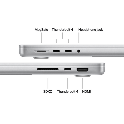 14-inch MacBook Pro: Apple M4 chip with 10‑core CPU and 10‑core GPU, 16GB, 512GB SSD - Silver,Model A3112
