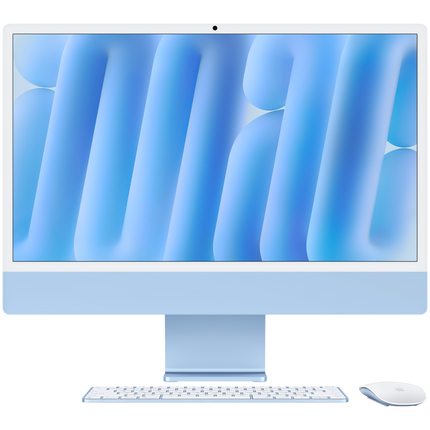24-inch iMac with Retina 4.5K display: Apple M4 chip with 10‑core CPU and 10‑core GPU, 16GB, 256GB SSD - Blue,Model A3137
