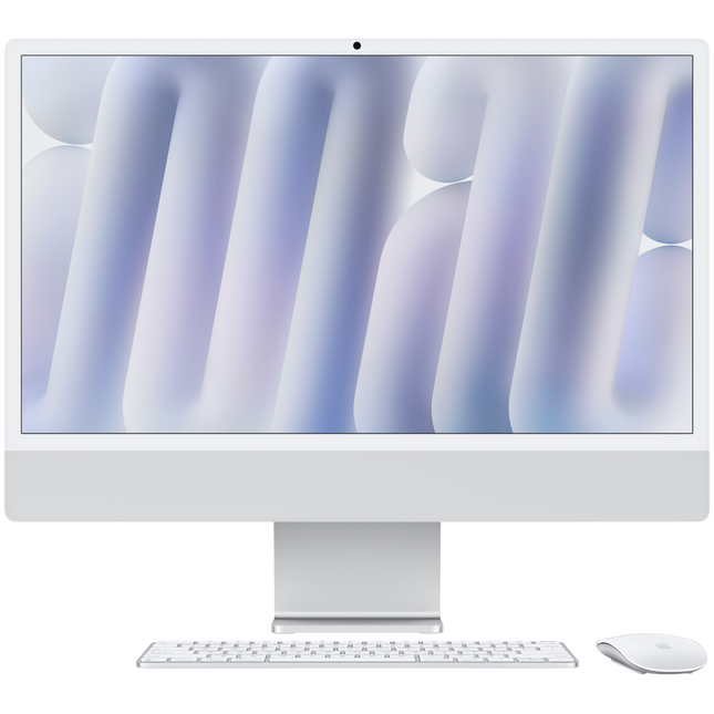 24-inch iMac with Retina 4.5K display, Nano-texture glass: Apple M4 chip with 10‑core CPU and 10‑core GPU, 256GB SSD, 16GB - Silver,Model A3137