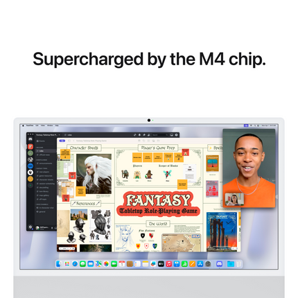 24-inch iMac with Retina 4.5K display: Apple M4 chip with 10‑core CPU and 10‑core GPU, 16GB, 512GB SSD - Silver,Model A3137