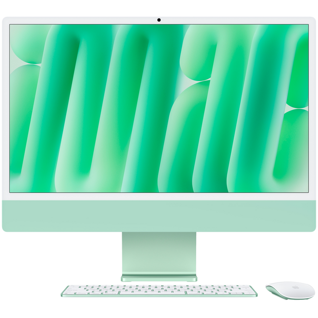 24-inch iMac with Retina 4.5K display: Apple M4 chip with 8‑core CPU and 8‑core GPU, 16GB, 256GB SSD - Green,Model A3247