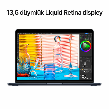 13-inch MacBook Air: Apple M2 chip with 8-core CPU and 8-core GPU, 16GB, 256GB - Midnight,Model A2681