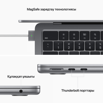 13-inch MacBook Air: Apple M2 chip with 8-core CPU and 8-core GPU, 16GB, 256GB - Space Grey,Model A2681