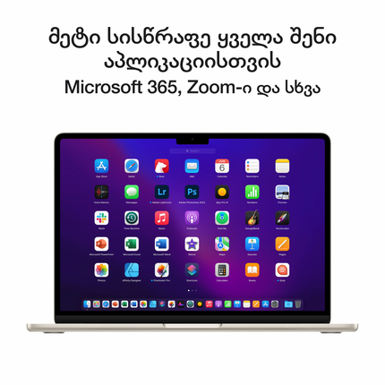 13-inch MacBook Air: Apple M2 chip with 8-core CPU and 8-core GPU, 16GB, 256GB - Starlight,Model A2681