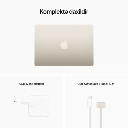 13-inch MacBook Air: Apple M2 chip with 8-core CPU and 8-core GPU, 16GB, 256GB - Starlight,Model A2681
