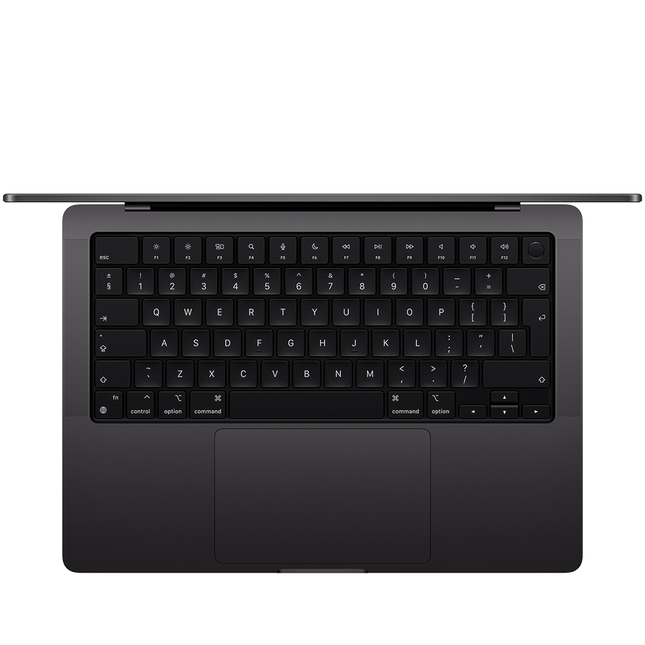 MacBook Pro 14-inch, Space Black, Model A3401, M4 Pro with 12C CPU 16C GPU, 24GB unified memory, 70W USB-C Power Adapter, 1TB SSD storage, 3x TB5, HDMI, SDXC, MagSafe 3, Touch ID, Standard display finish, Force Touch Trackpad, Keyboard US English