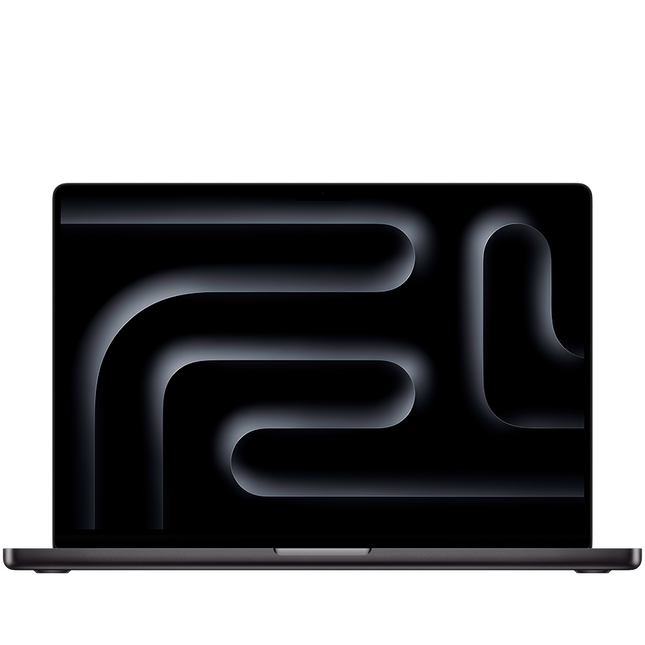 MacBook Pro 16-inch, Space Black, Model A3403, M4 Pro with 14C CPU 20C GPU, 24GB unified memory, 140W USB-C Power Adapter, 512GB SSD storage, 3x TB5, HDMI, SDXC, MagSafe 3, Touch ID, Standard display finish, Force Touch Trackpad, Keyboard US English