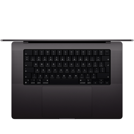 MacBook Pro 16-inch, Space Black, Model A3403, M4 Pro with 14C CPU 20C GPU, 24GB unified memory, 140W USB-C Power Adapter, 512GB SSD storage, 3x TB5, HDMI, SDXC, MagSafe 3, Touch ID, Standard display finish, Force Touch Trackpad, Keyboard US English