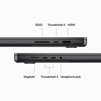 MacBook Pro 14-inch, Space Black,Model A2991,M3 Max with 16C CPU, 40C GPU,128GB unified memory,140W USB-C Power Adapter,8TB SSD storage,3x TB4, HDMI