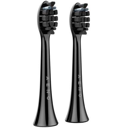 AENO Replacement toothbrush heads, Black, Dupont bristles, 2pcs in set (for ADB0004/ADB0006 and ADB0003/ADB0005)