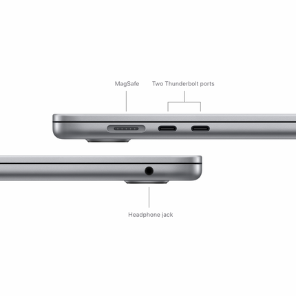 MacBook Air 15, Space Grey, Model A3114, M3 8C CPU 10C GPU, 16GB, 70W USB-C, 2TB SSD, UKR