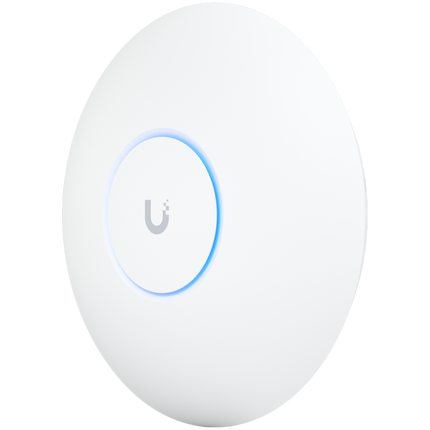 Ubiquiti U7-Pro-Max Ceiling-mounted WiFi 7 AP with 8 spatial streams, 6 GHz support, and a dedicated spectral scanning engine for interference-free WiFi in demanding, large-scale environments
