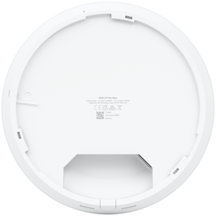 Ubiquiti U7-Pro-Max Ceiling-mounted WiFi 7 AP with 8 spatial streams, 6 GHz support, and a dedicated spectral scanning engine for interference-free WiFi in demanding, large-scale environments