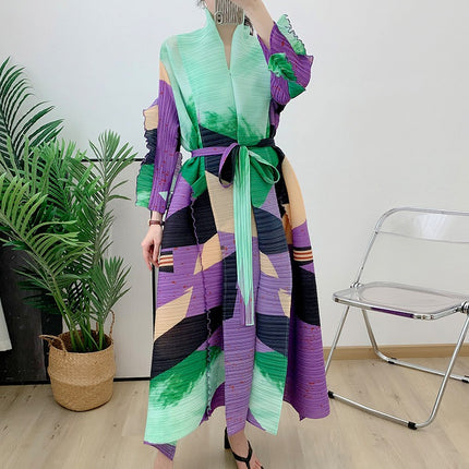 Wooden Ear Edge Pressed Long Skirt