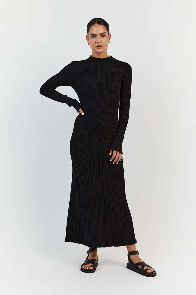 Women Long Sleeve Slim Pleated Robe