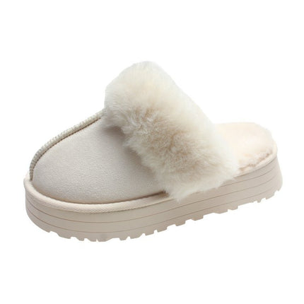 Winter Plush Cotton Slippers For Women