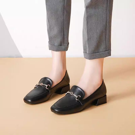 Square Toes Asakuchi Shoes For Women
