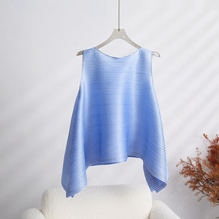 Polyester Fabric Sleeveless T-shirt For Women