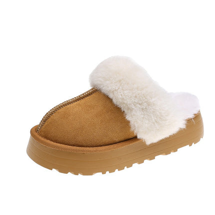 Winter Plush Cotton Slippers For Women