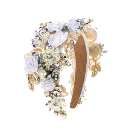 Baroque Rhinestone Pearl Flower