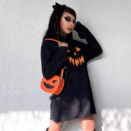 Halloween hooded casual dress