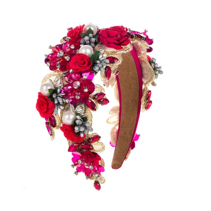 Baroque Rhinestone Pearl Flower