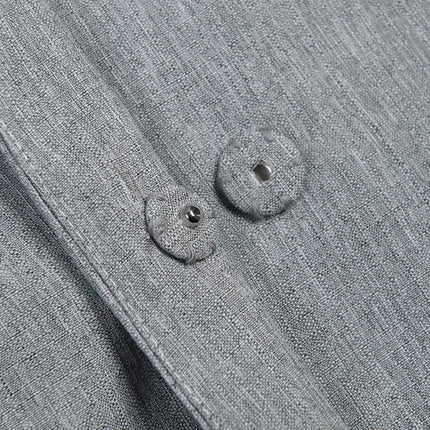 Women Grey Knot Belted Long Dress